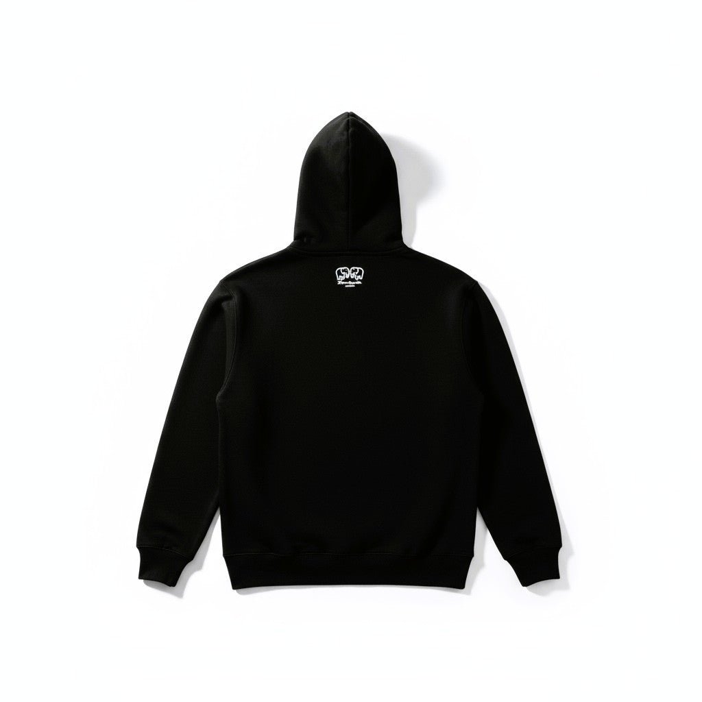 Bloodyelle Signature Brand Hoodie Black with White Logo