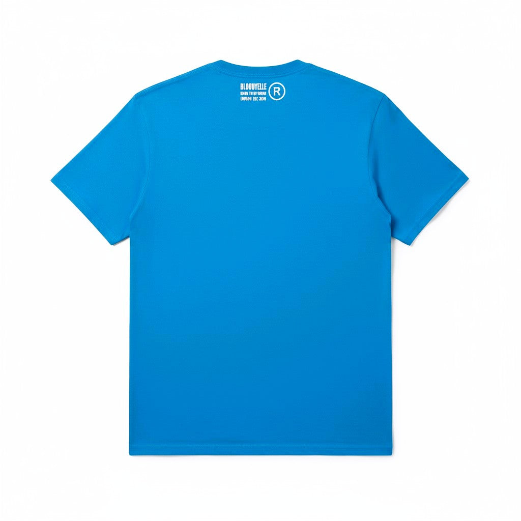 Mini Infinity Logo Aqua Blue with White T-Shirt
