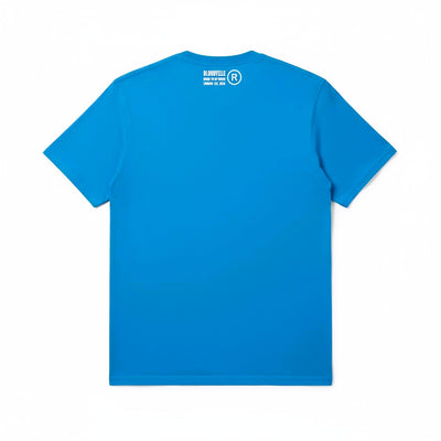 Mini Infinity Logo Aqua Blue with White T-Shirt