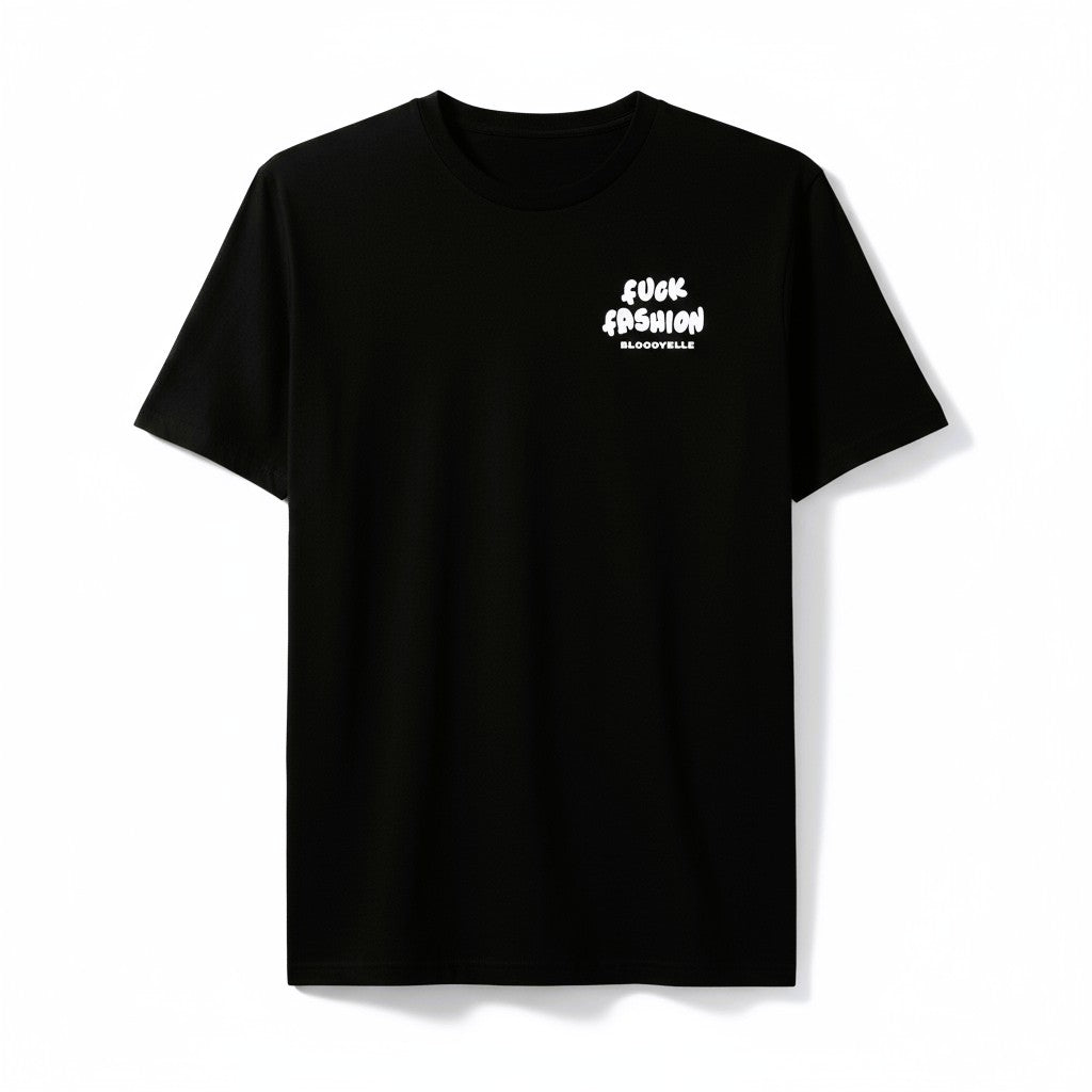 F**K Fashion Black and pale Gold T-Shirt