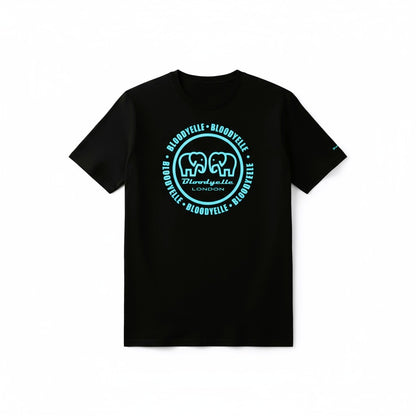 Large Logo Infinity Black with Tiffany Blue T-Shirt