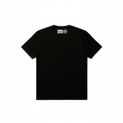 Black with Metallic Silver logo Elephant Dot T-Shirt
