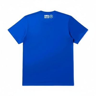 Royal Blue  and Pale Gold Metallic T-Shirt