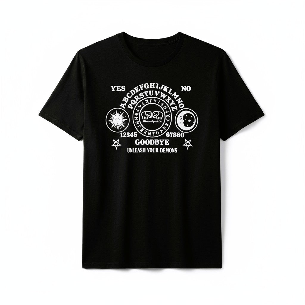 Limited Edition Black and White Glow in the Dark Ouija T-shirt