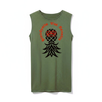 Khaki Black and Red Flock Pineapple Vest. For those who Know.
