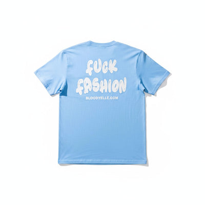 F**K Fashion Light Blue and pale Gold T-Shirt