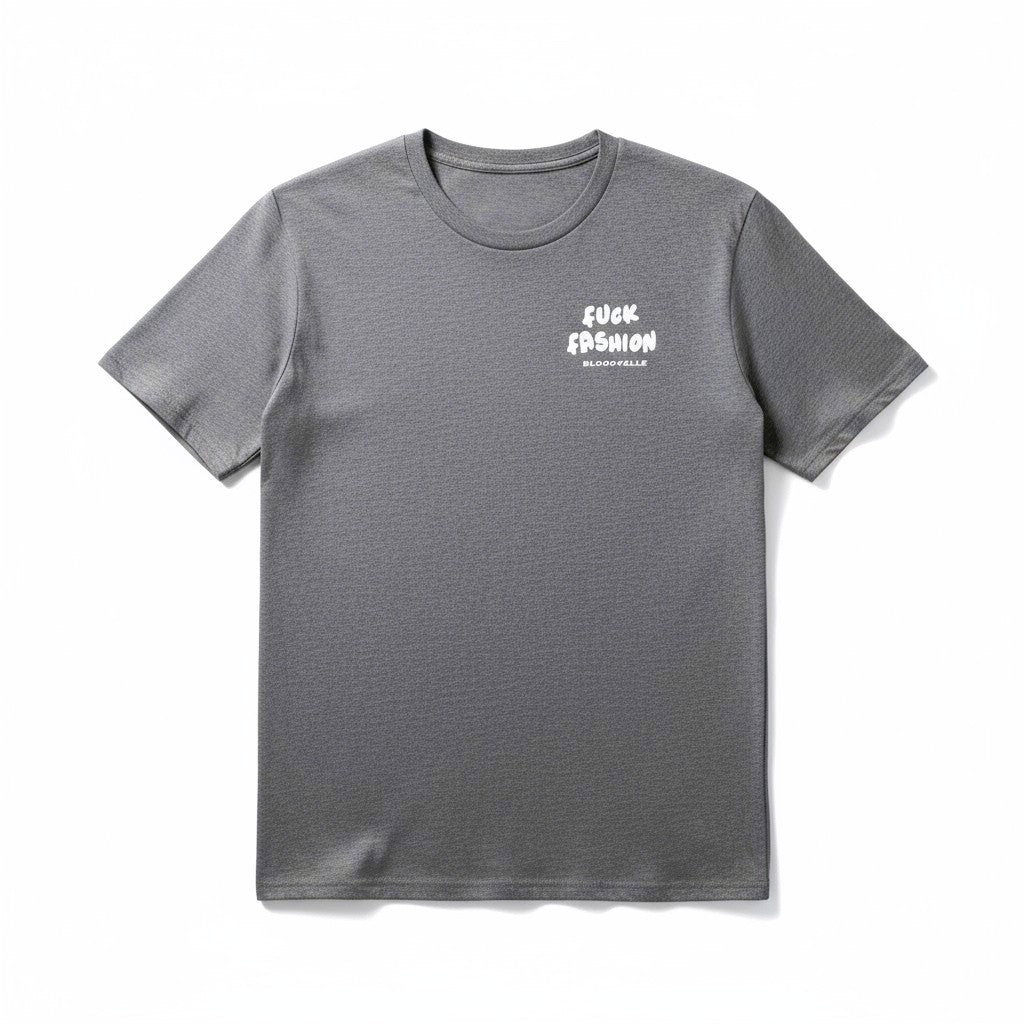 F**K Fashion Heather Gray and pale Gold T-Shirt
