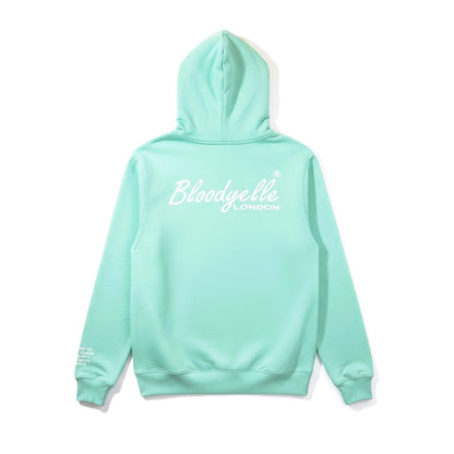 Misty Jade with White Flock Bloodyelle Signature Hoodie