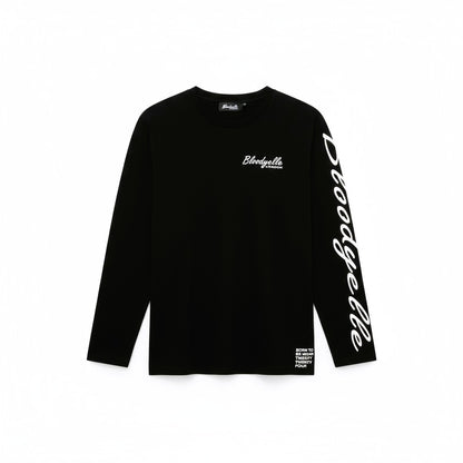 Black with Glow in the Dark Print Signature Long Sleeve T-Shirt