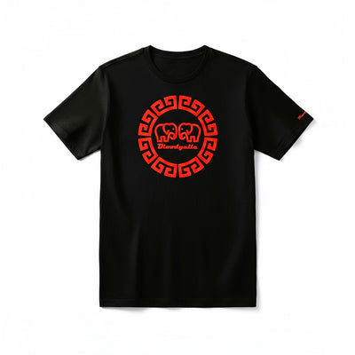 Greek Legends 2 Black with Red Flock T-Shirt