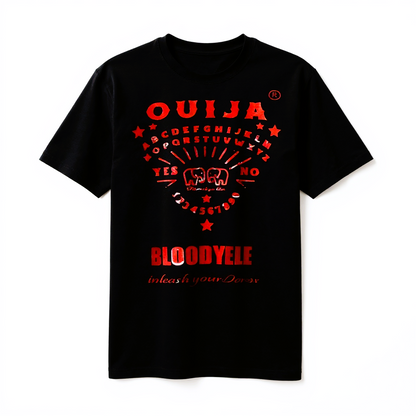 Black and Red Metallic Ouija T-shirt