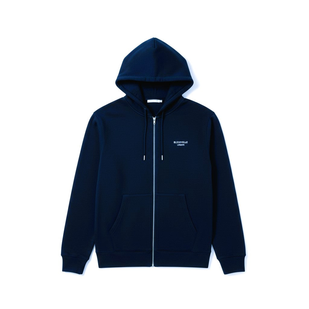 Hoodie Navy Blue w/ White Logo