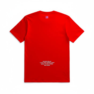Medium Logo Red and Gold Puff T-Shirt