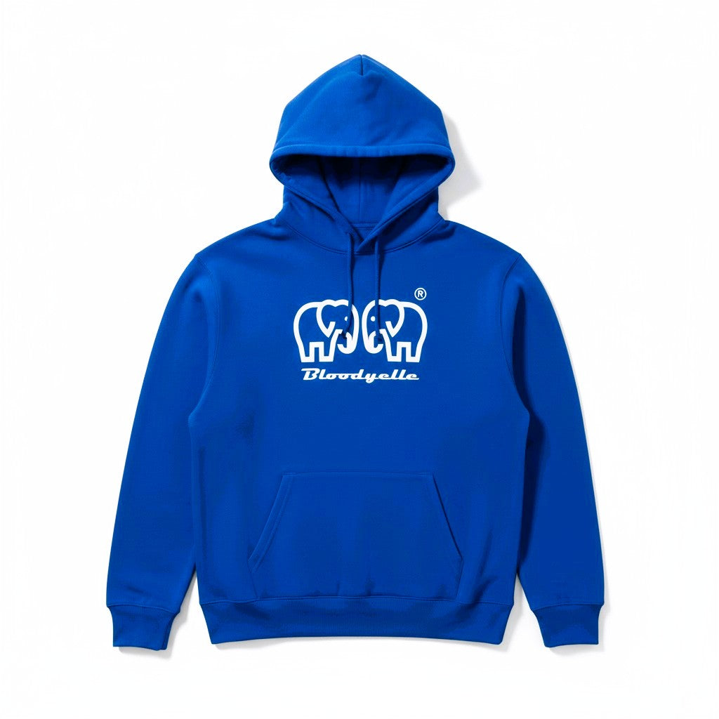 Bloodyelle Signature Brand Hoodie Royal Blue with White Logo
