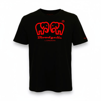 Essential Core Black & Neon Red Flock T-Shirt