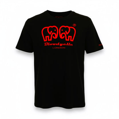 Essential Core Black & Neon Red Flock T-Shirt