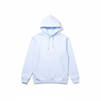 Bloodyelle White Infinity Hoodie with White raised Logo