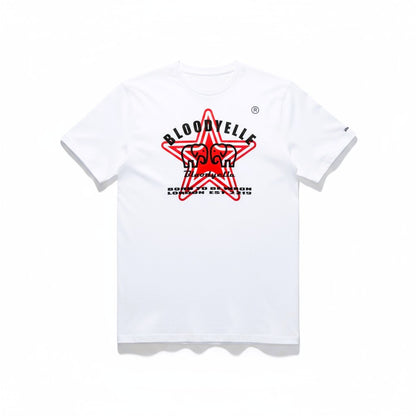 Starbright White Black and red Metallic T-Shirt