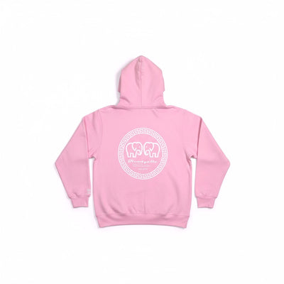 Hoodie Cotton Pink with Glow in the dark Greek Legendary logo