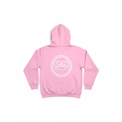 Hoodie Cotton Pink with Glow in the dark Greek Legendary logo