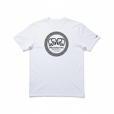 Greek Legends White with Black Flock T-Shirt