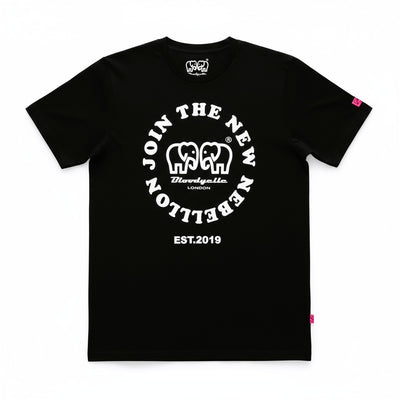 Rebellion Black and  White Puff T-Shirt