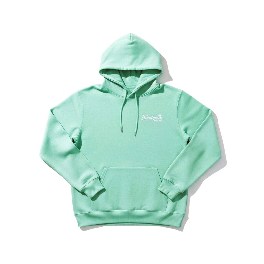 Misty Jade with White Flock Bloodyelle Signature Hoodie