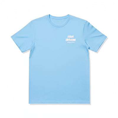 F**K Fashion Light Blue and pale Gold T-Shirt