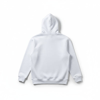 White Infinity Hoodie with White raised Logo