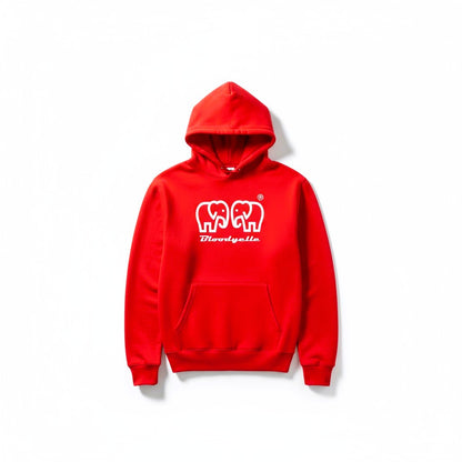Bloodyelle Signature Brand Hoodie Red with White Logo