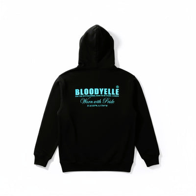 Hoodie Black w/ Light Blue Logo