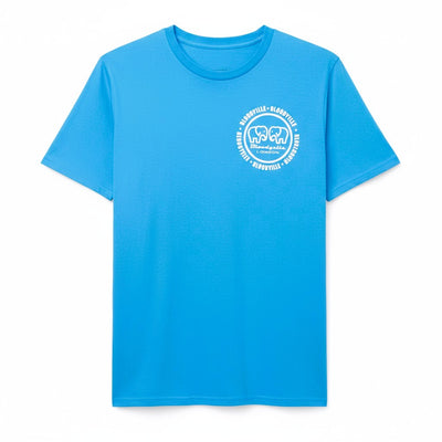Mini Infinity Logo Aqua Blue with White T-Shirt