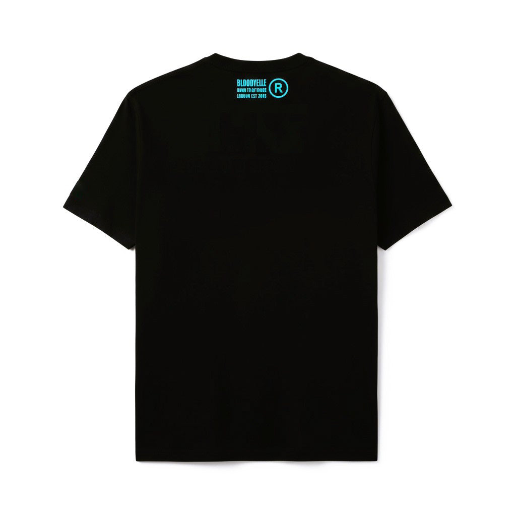 Essential Core Black & Neon Blue Flock T-Shirt