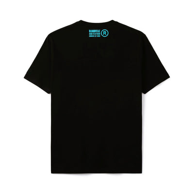 Essential Core Black & Neon Blue Flock T-Shirt