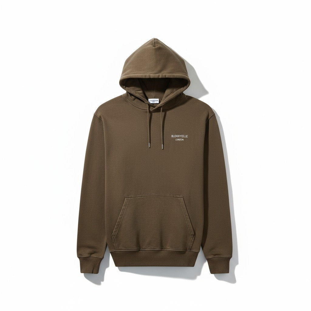 Hoodie Mocha w/ White Logo