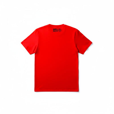 Red with Black Flock T-Shirt