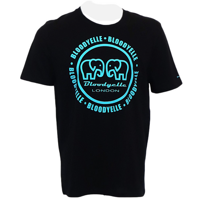 Large Logo Infinity Black with Tiffany Blue T-Shirt