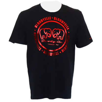 Large Logo Infinity Black with Metallic Red T-Shirt