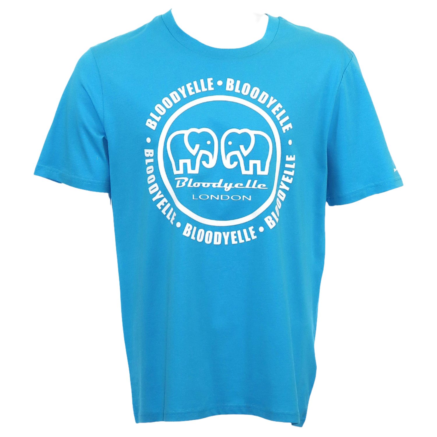 Large Logo Infinity Aqua Blue with White T-Shirt