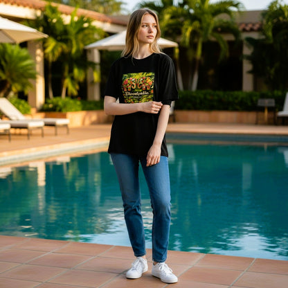 Black Jungle Print T-Shirt