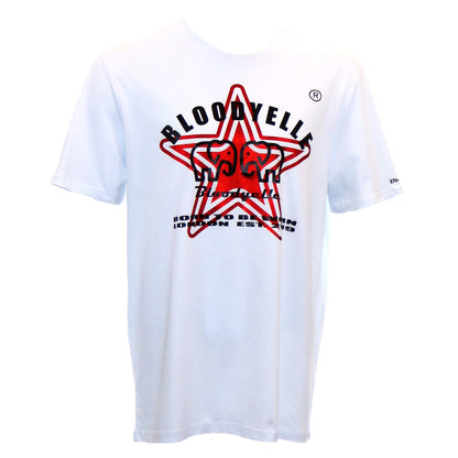 Starbright White Black and red Metallic T-Shirt