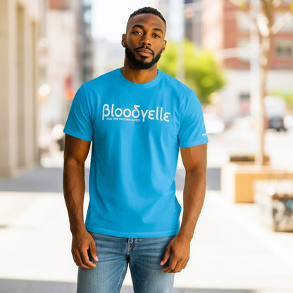 Aqua Blue Greek Signature T-Shirt