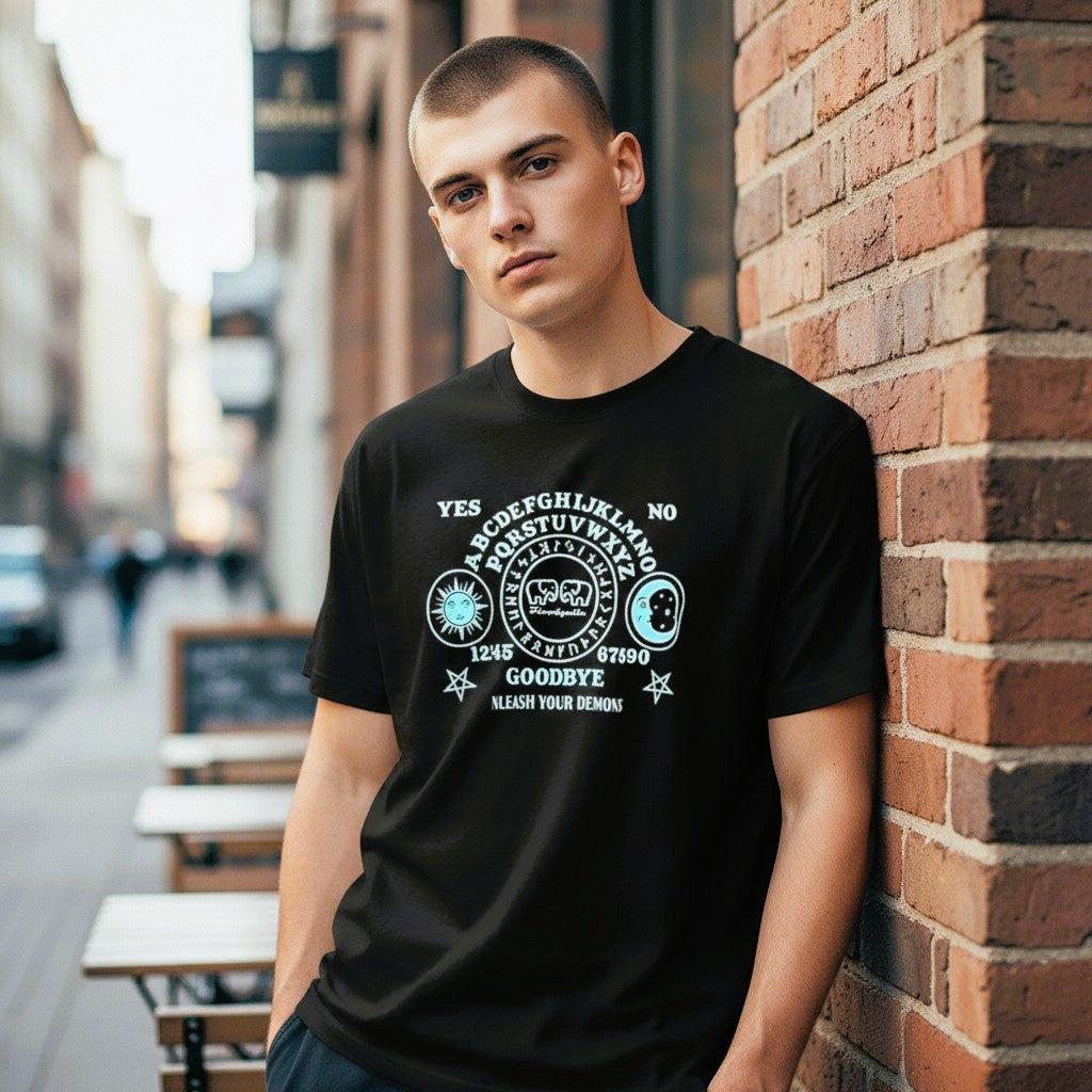 Limited Edition Black and Tiffany Blue Ouija T-shirt