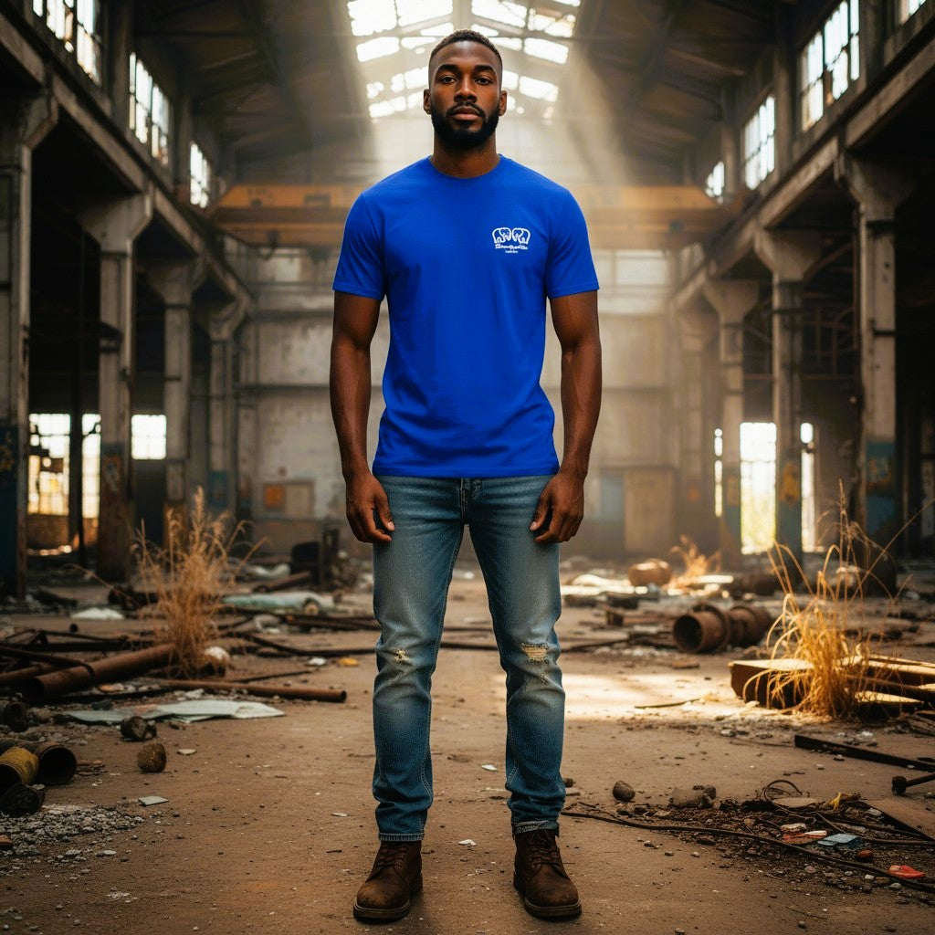 Royal Blue Bloodyelle Mini Raised Rubberised  Logo T-Shirt