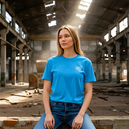 Aqua Blue Bloodyelle Mini Raised Rubberised  Logo T-Shirt