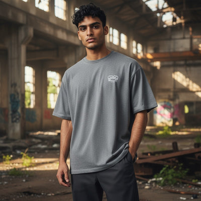 Heather Gray Bloodyelle Mini Raised Rubberised  Logo T-Shirt