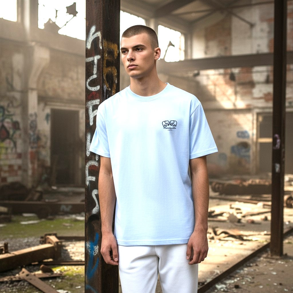 White Bloodyelle Mini Raised Rubberised  Logo T-Shirt