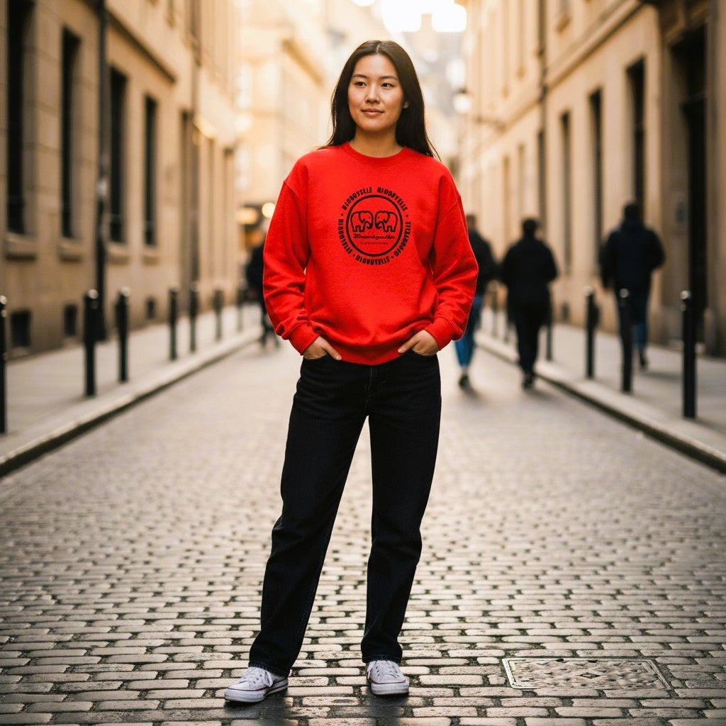 Bloodyelle Red and Black Infinity Logo Sweatshirt
