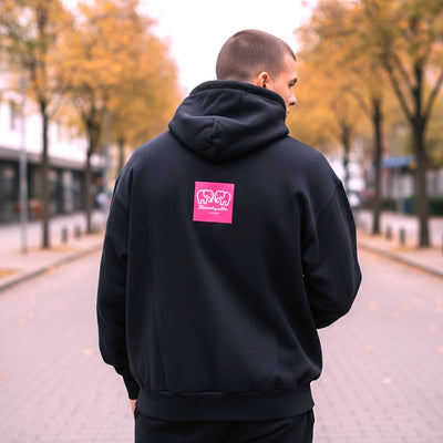 Premieum Heavyweight Double Zip Navy Hoodie