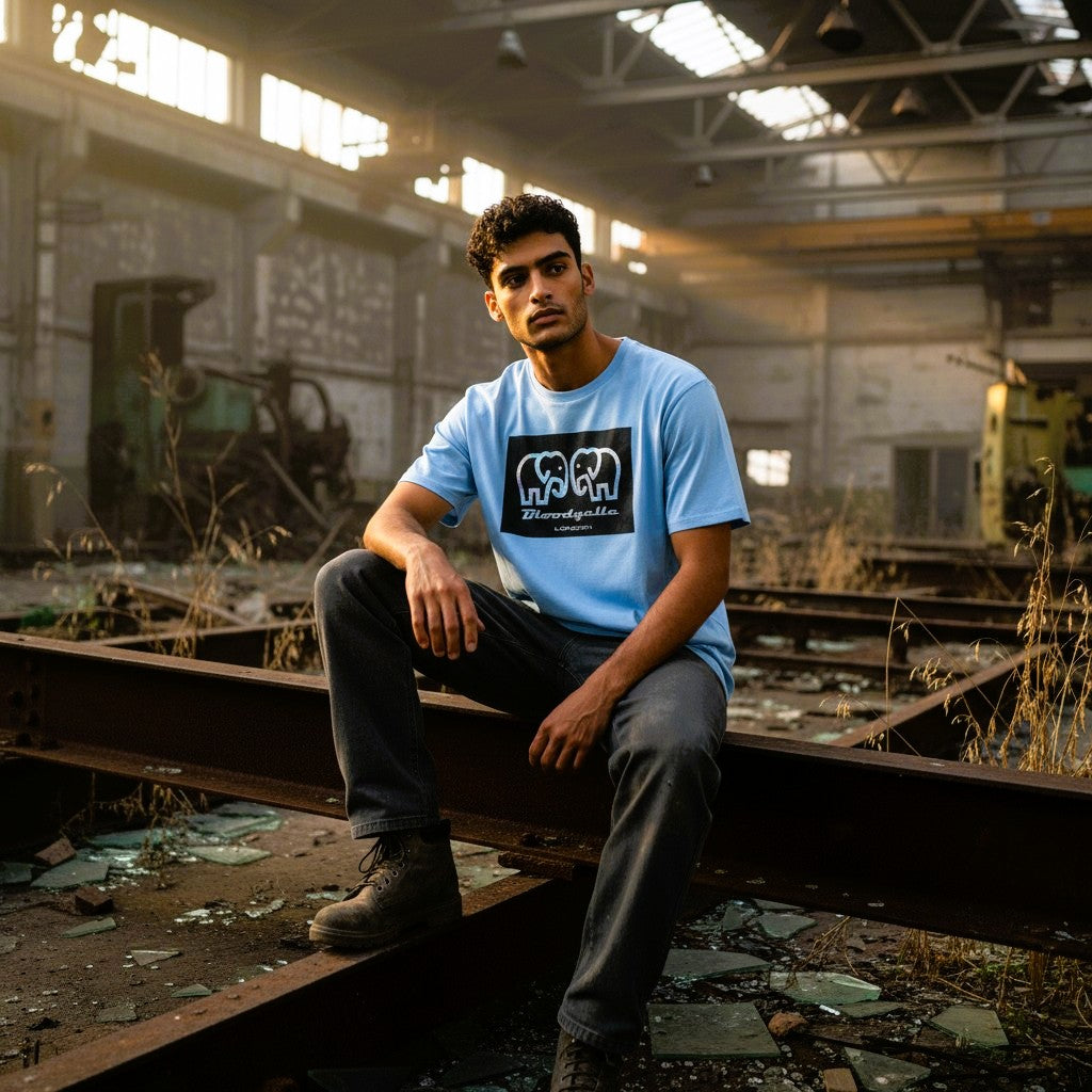 Light Blue Limited Edition Elephant Box T-Shirt